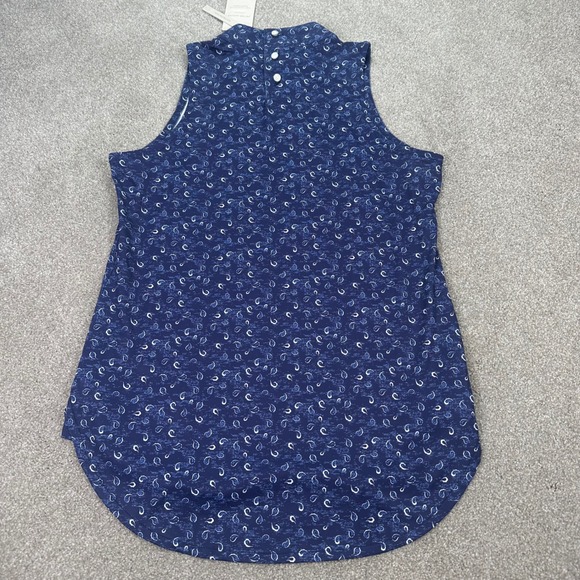 Peter Millar Women's Sleeveless Golf Polo Shirt Paisley Print UPF 50+ S - Picture 9 of 11